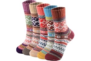 Trifabricy Wool Socks - Vintage Winter Warm Wool Socks for Women, Soft Cozy Thick Knit Boots Sock Gifts for Women Men