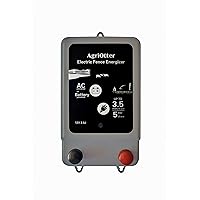 AgriOtter Electric Fence Energizer 20 Acre 2 in 1 Powered by Battery or AC Outlet 10000V 2J Pulse Electric