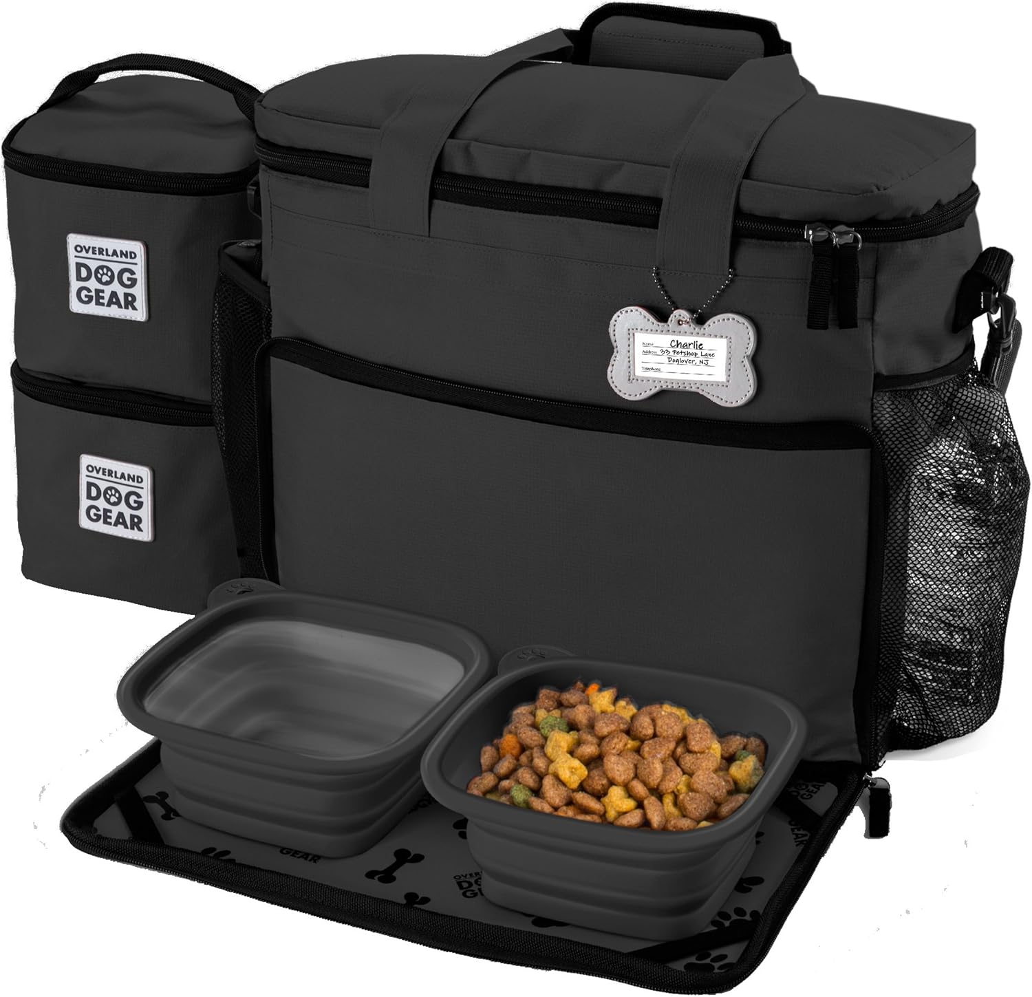 Overland Dog Gear Dog Travel Bag Week Away Tote For Med And Large Dogs Includes Bag, 2 Lined