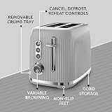 Breville Bold 2 Slice Toaster Grey Silver Chrome High Lift Wide Slots VTR002 view 5