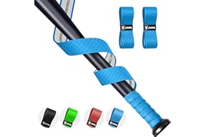 JAYA Bat Grip Tape Anti-Slip 1.2mm, Full Adhesive-Back Baseball Softball Cricket Batting Tape, Professional Feel Bat Wrap Tape for Handles, Set of 2