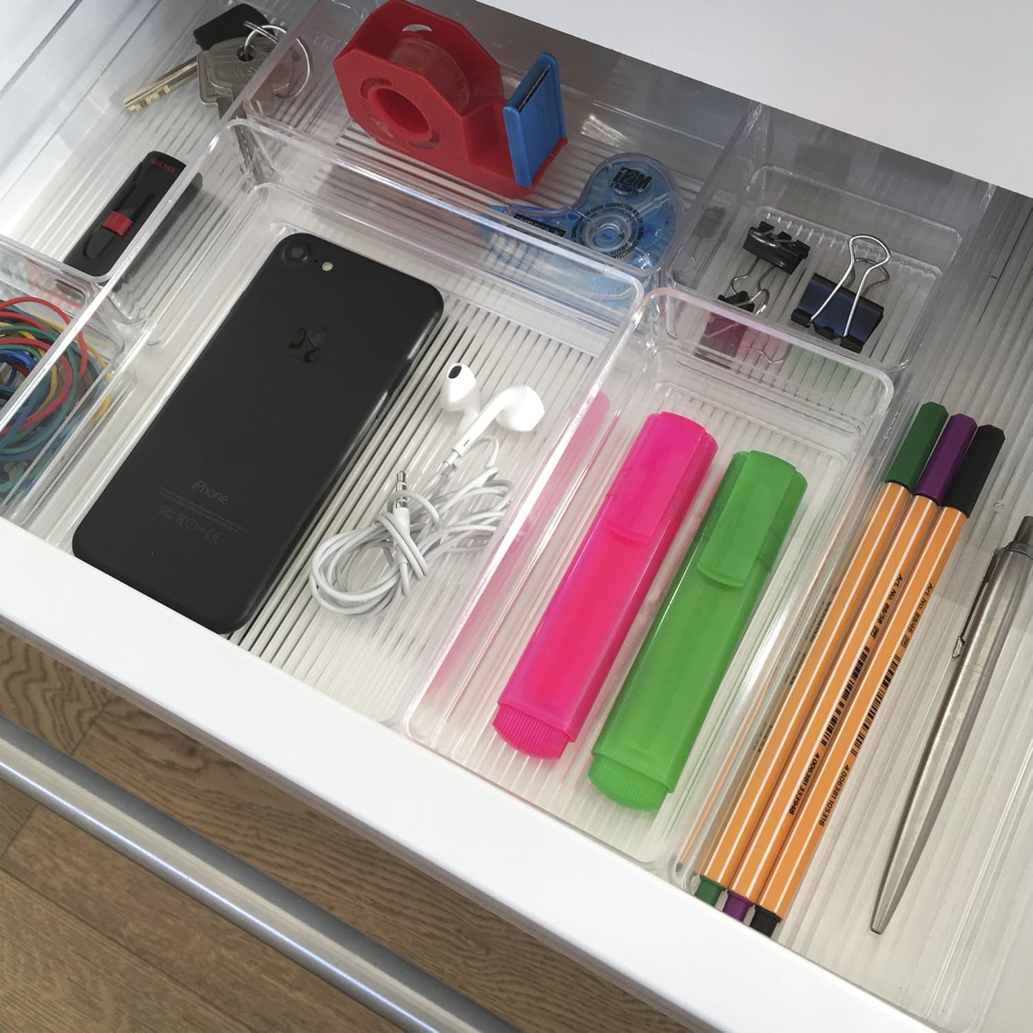 Organisateur Maquillage Acrylique 3 Tiroirs - Range Cosmétiques Transparent | Avec Poignée