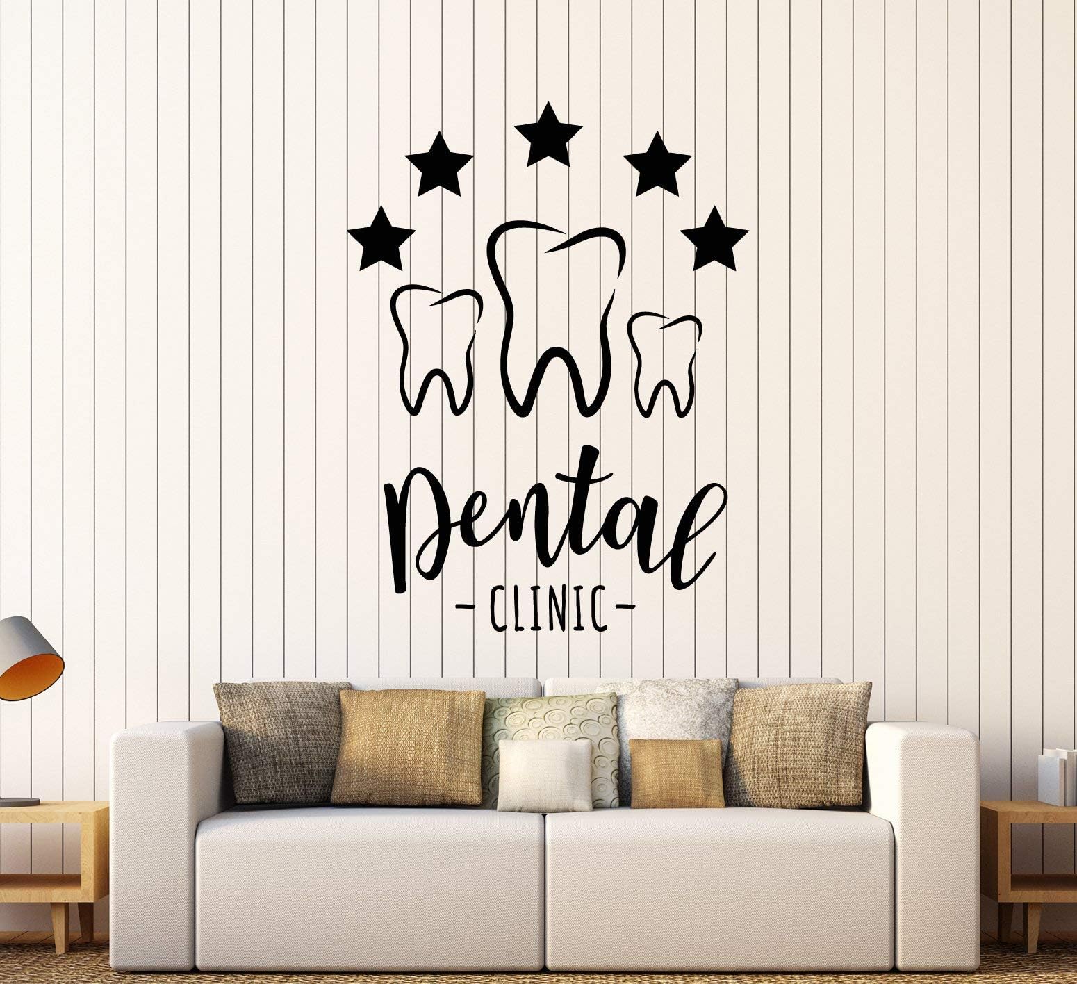 Vinyl Wall Decal Logo Signboard Dental Clinic Dentist Stickers Large Decor (3417ig) Black