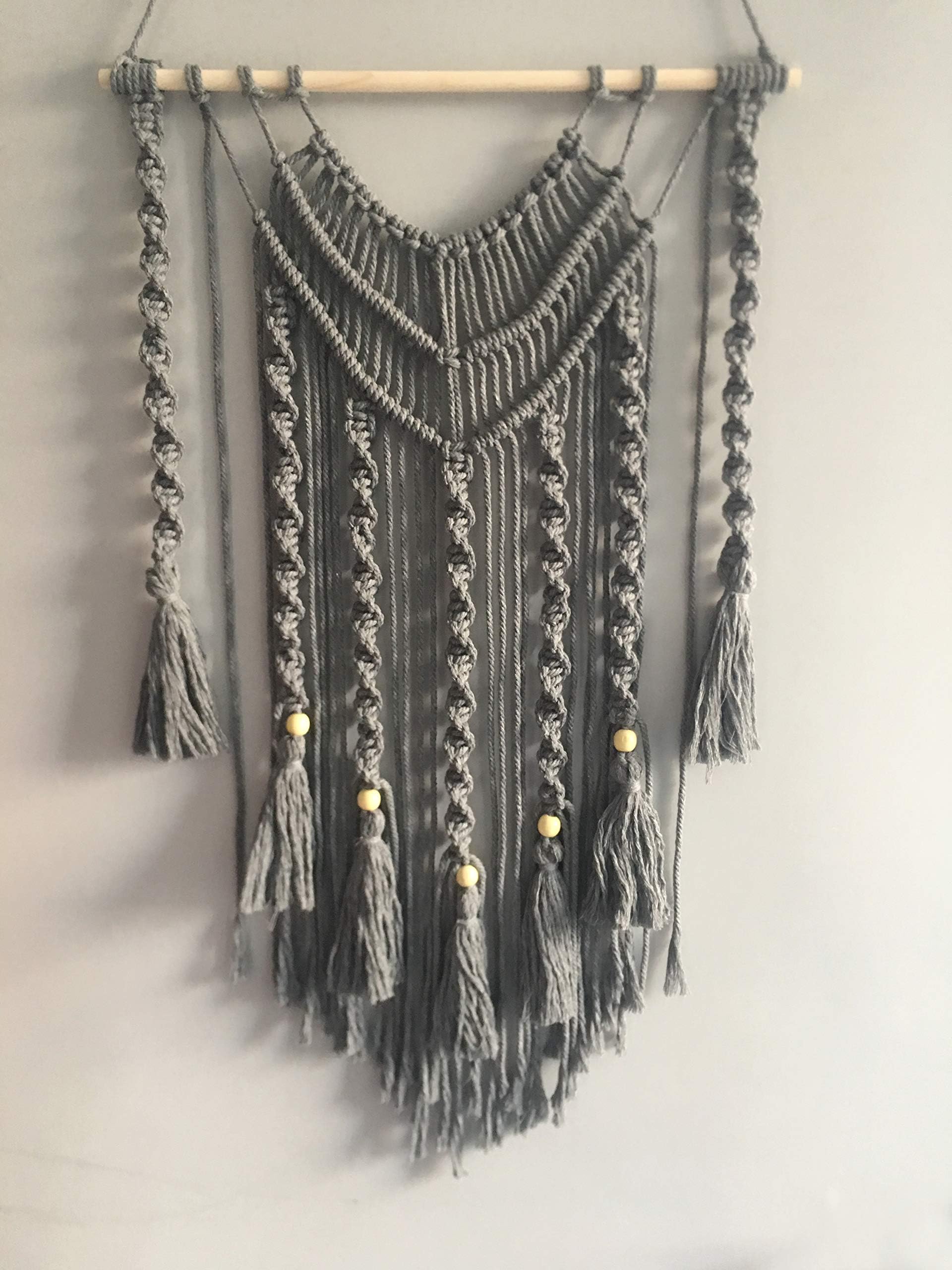 Youngeast Handmade Boho Macrame Wall Hanging Home Décor,15.7 x 24.5 Inches