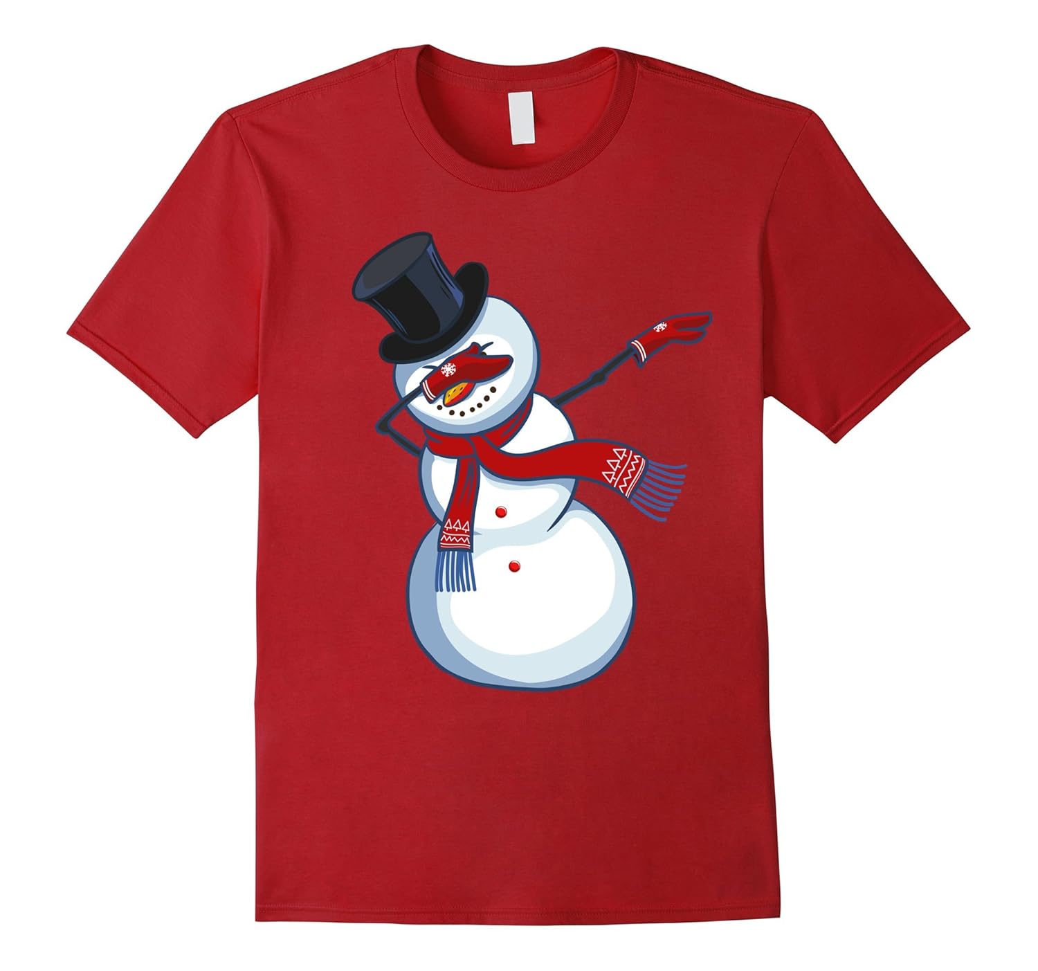 Dabbing Snowman T-Shirt | Snow Man with Top hat & Scarf Tee-ANZ