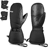 MCTi Ski Mittens Down Mittens Winter Cold Weather Waterproof Touch Screen Mitt for Men