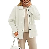 YUCOLEN Womens Fleece Jacket Button Down Sherpa Jacket Long Sleeve Teddy Coat Fuzzy Winter Warm Outerwear with Pockets