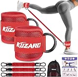 Kuzaro Ankle Resistance Bands with Cuffs 10 20 30 Lbs Glutes Training
