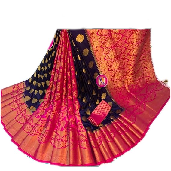 Women's Exclusive Rich Collection Of Pure Soft Silk With Jequard Design Saree