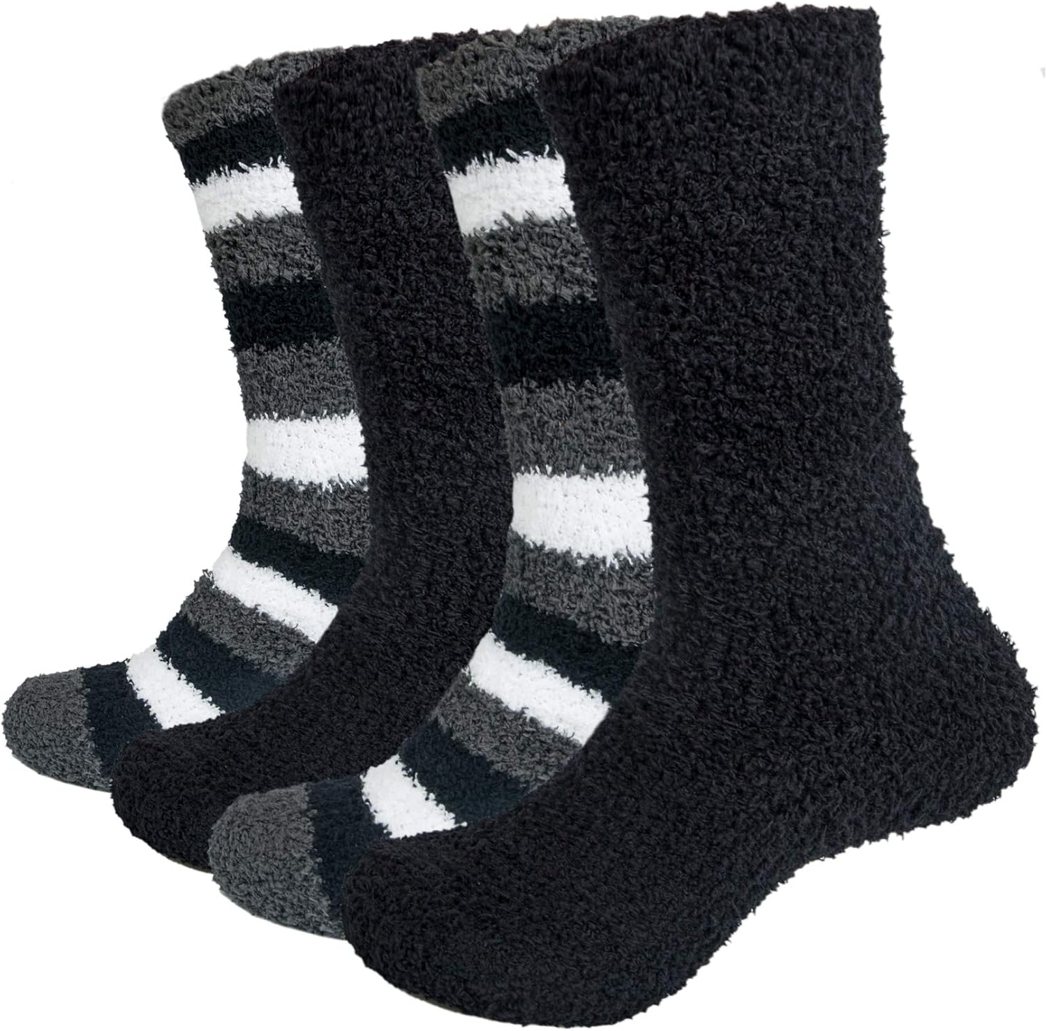 4 Pair Mens Fluffy Socks Thermal Thick Warm Slipper Socks for Christmas