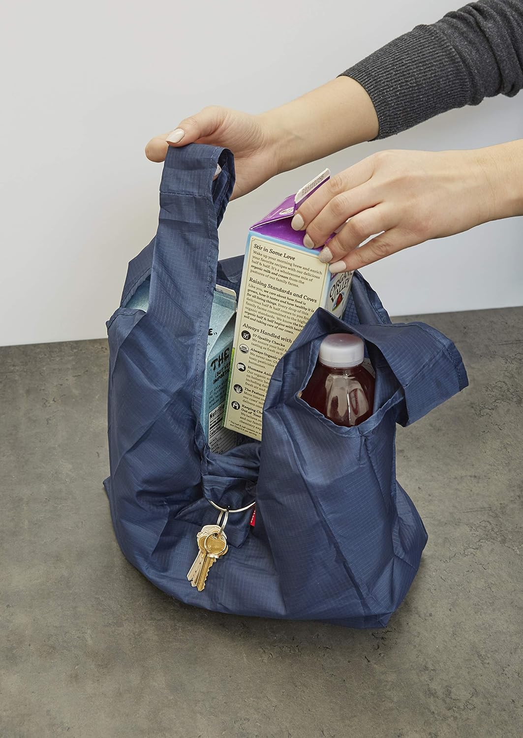 Key Ring Shopping Bag, Blue (Blue) - Image 4