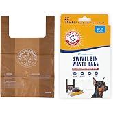 Arm and Hammer Heavy Duty Dog Waste Bags, Swivel Bin Rake Refill, 20 Count | For Swivel Bin and Rake Dog Pooper Scooper, Pack