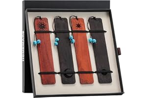 Bookmark, Book Marks, Handmade Wooden Bookmarks, HOMEMARS Sun Moon Book Marks 4 Pieces, Graduation Gifts, Teacher Appreciatio