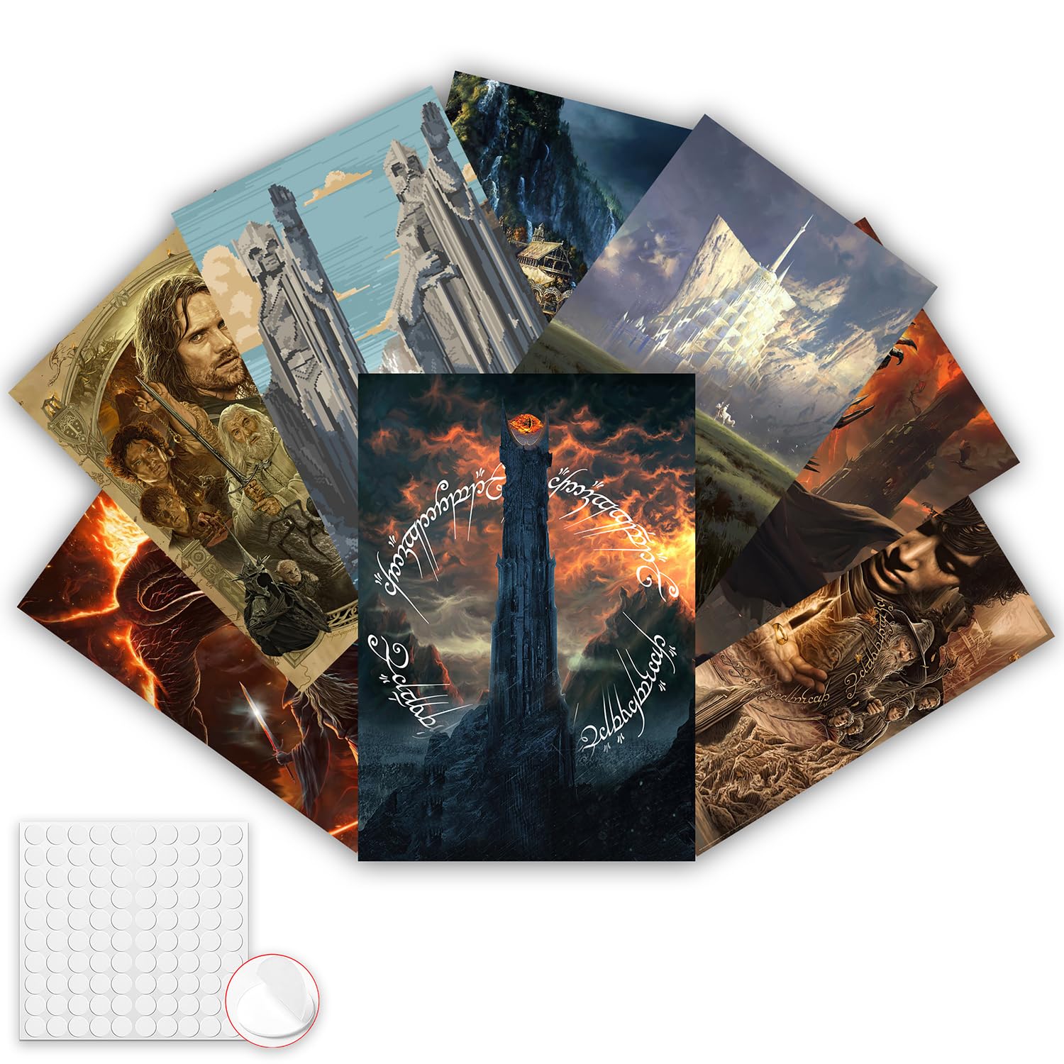 GTOTd Fantasy Action Film Wall Poster 8-Pack 11.5" x 16.5",Movie Merch Party Unframed Version HD Printing Poster for Living Room Bedroom Club Wall Art Decor