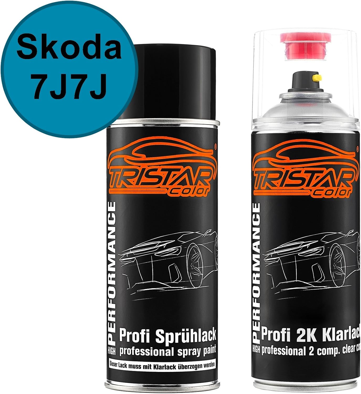 TRISTARcolor Autolack Spraydose Skoda 9123 Shell Yellow/Telecombgelb - 400 Ml Basislack, Profiqualität