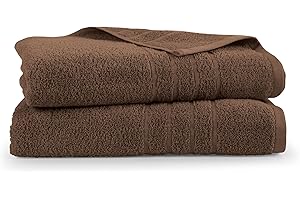 Martex 2-Pack Ultimate Performance Bath Sheet Set – 100% Cotton – 33” x 65” – Extra Large Bath Towels – Versatile – Low-Linting – Supersoft Bathroom Set – Super Absorbent – Easy Care – Chocolate