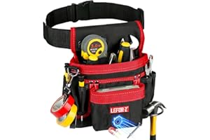 Tool Belt,Magnetic Tool Pouch,14-Pockets Tool Belts for Men,Detachable & Adjustable Tool Pouch Belt for Electrician,Carpenter