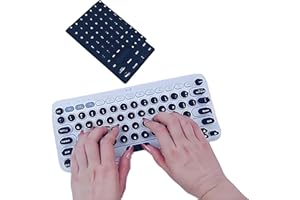 Se7enline Raised Keyboard Stickers for Long Nails with Letters, Protective Type Long Nail Keyboard Sticker for Desktop, Soft 
