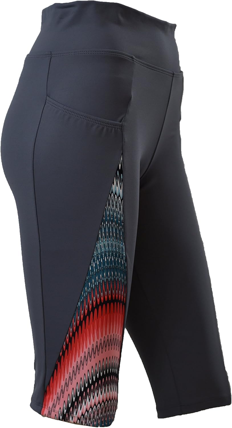 Private Island Women UPF 50+ Beach Shorts Swimsuit Pants Side Pockets Bathing Swim Rash Guard Bottom: Clothing