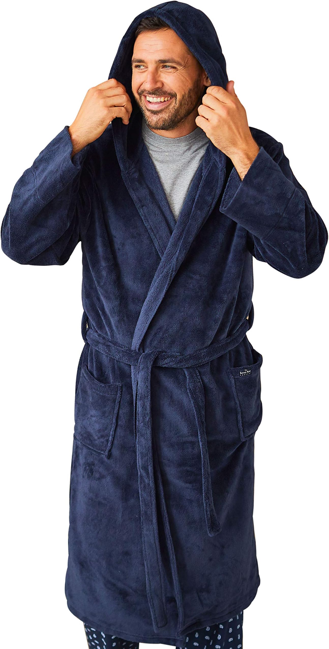 THE SAVILE ROW COMPANY LONDONMen's Lightweight Super Soft Warm Fleece Dressing Gown
