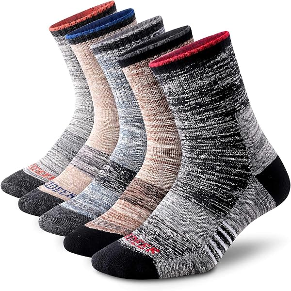 Women's Hiking Socks | FEIDEER Crew Cushion 5-Pair Socks