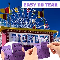 Kosiz 504 Sheets 5 Bid Raffle Ticket with Different