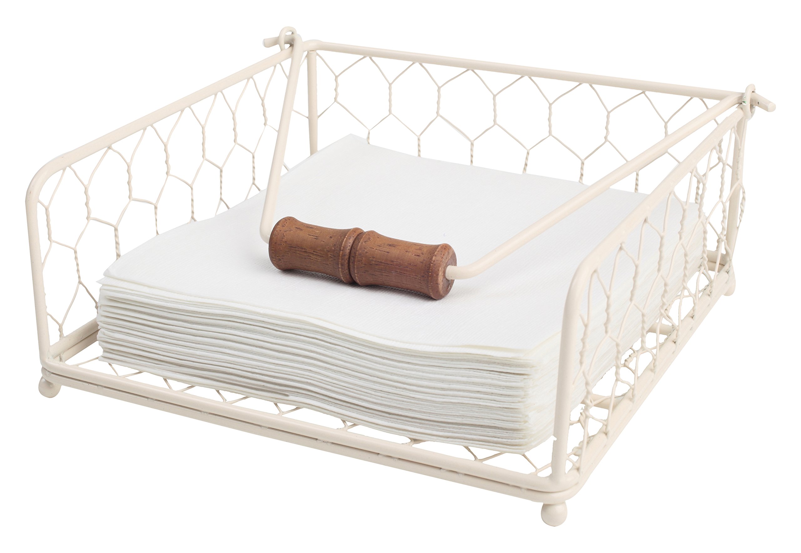 T&G Woodware Provence Napkin Holder, Cream