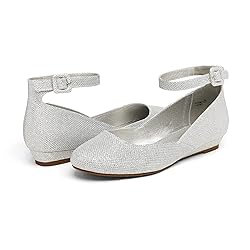 DREAM PAIRS Womens Low Wedge Ankle Strap Casual