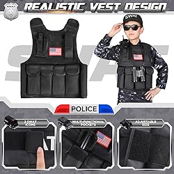 Luucio SWAT Police Costume for Kids, Kids Police