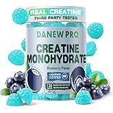 NSF Certified Creatine Gummy 5g.Creatine Monohydrate Gummies for Men & Women, Creatine Monohydrate for Muscle Strength, Muscle Builder, Energy Boost, Pre-Workout Supplement(120 Count)-Blueberry Flavor