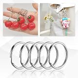 Oiiurly 100pcs 25mm Stainless Steel Keyring Rings with Storage Box view 6