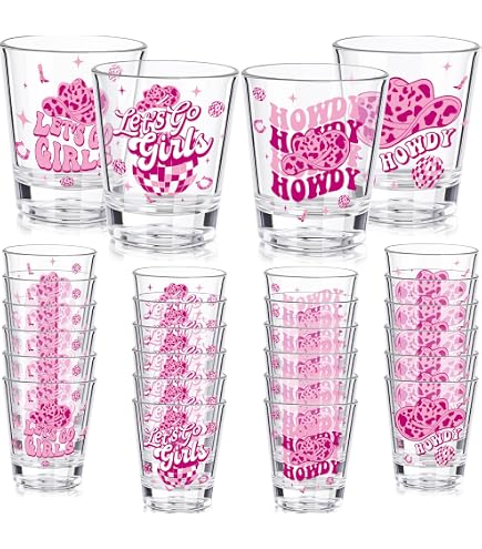100 PCS Disco Cowgirl Pink Shot Glasses - 2oz Party Cups For Bachelorette, Birthday & Theme Parties - View #10
