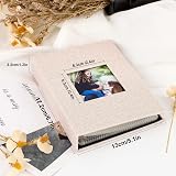 Benjia Small Photo Album 6x4 2 Packs 50 Pockets Linen Beige 10x15cm view 3