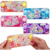 Chalyna 4 Pcs Handheld Water Ring Games 80s 90s Style Toy,Cartoon Style | Colorful Ring Toss Water Toys for Boys Girls Party Favors, Bag Fillers, Road Trip Travel Games Pastime Activity