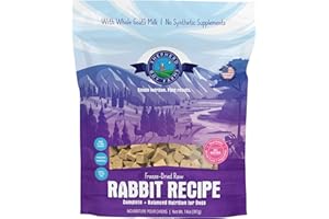 Shepherd Boy Farms Freeze Dried Raw Dog Food, Rabbit Recipe, All Natural, No Synthetics, Made in USA with Goat's Milk & Organic Produce, High Protein, Complete Meal (14oz)