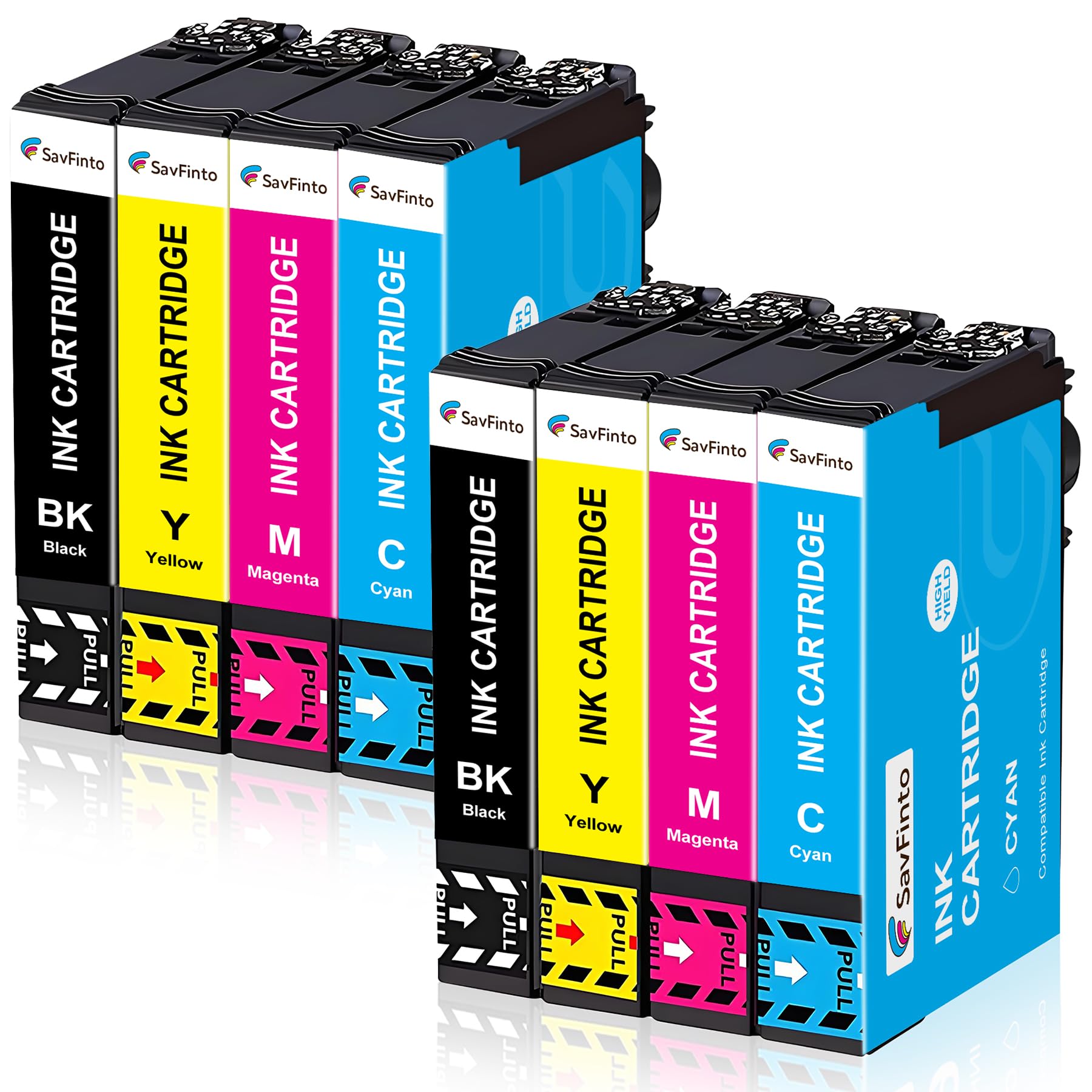 SavFinto Compatible Ink Cartridge Replacement for Epson 603XL for Epson Expression Home XP-2100 XP-2105 XP-3100 XP-3105 XP-4100 XP-4105 WorkForce WF-2810 WF-2830 WF-2835 WF-2850 (8 Pack) — image 1