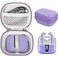 CaseSack Case for TAGRY X08 Bluetooth Headphones True Wireless Earbuds 60H, mesh Pocket for Charge Cable (Purple)