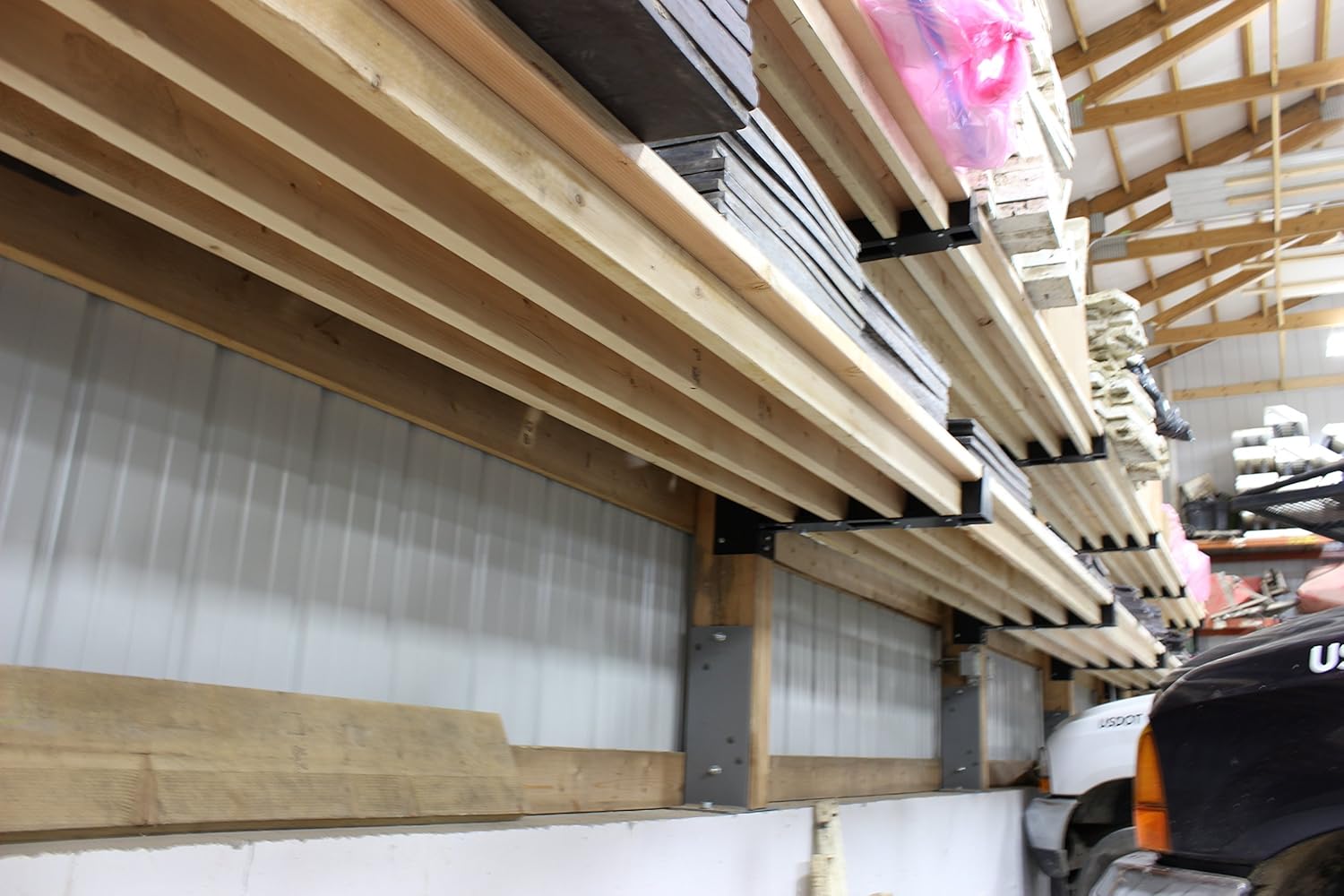 Creates Storage Made in The USA Shelving Workspace Solutions for Your Pole Barn Post Rack