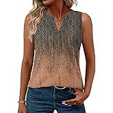 SLOWCOLIN Womens Tank Tops Loose Fit V Neck Tank Tops for Women Summer Casual Sleeveless Shirts