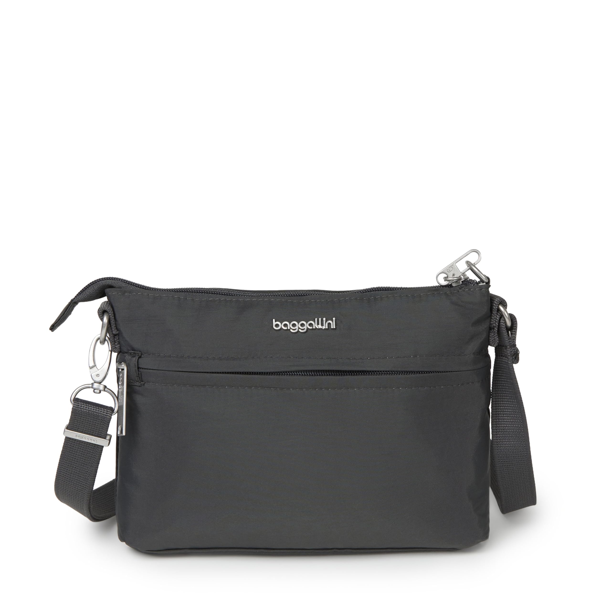 Photo 1 of Baggallini womens Securtex® Anti-theft Memento Crossbody Bag Cross Body, Charcoal, One Size US