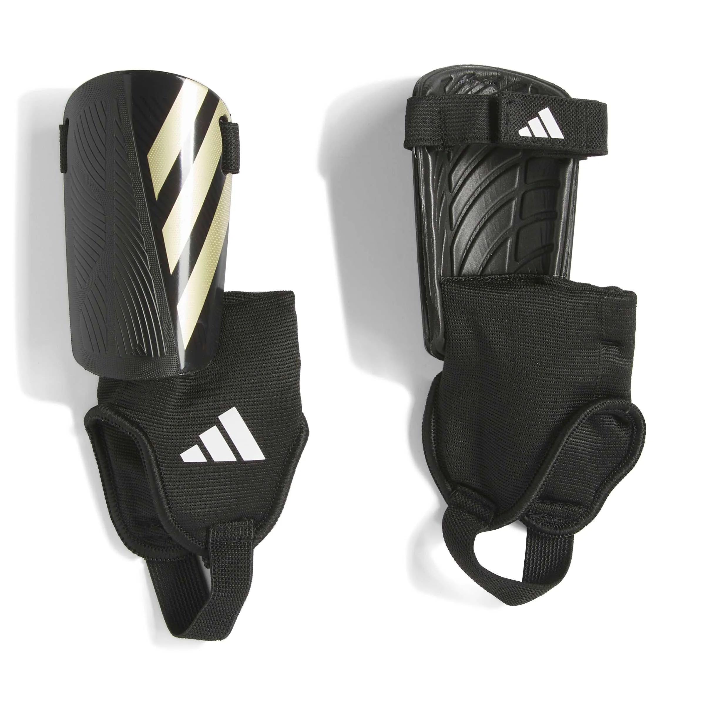 Photo 1 of adidas Unisex-Kids Tiro Match Shinguard, Black/Gold Metallic/White, Medium