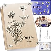 Rhykoka Large Flower Press Kit for Adults, 10 Layers 11.8 x 8.3 Inches DIY Wood Leaf Plant Press Kit, Great Gift for DIY Arts and Crafts Lovers (Light Beige)