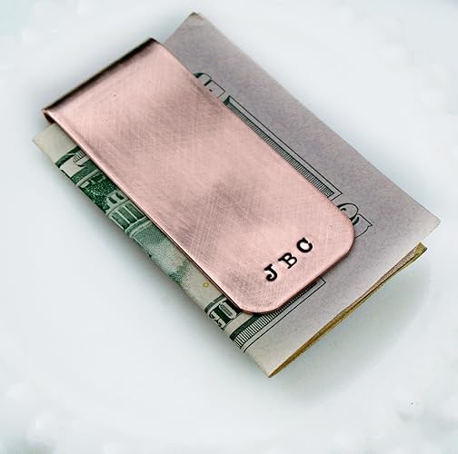 Amazon Com Personalized Copper Rustic Money Clip For Him Stamped - image unavailable image not available for color personalized copper rustic money clip