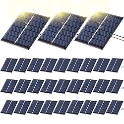 Kanayu 30 Pcs Small Solar Panels 3v 120ma Mini