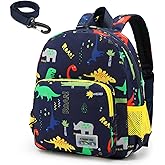 willikiva 3D Dinosaur Backpack Toddler Backpacks for Boys and Girls Kids Backpack Waterproof Preschool Safety Harness Leash (Roar)