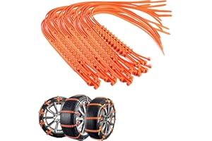 Universal Reusable Anti-skid Nylon Tire Chains, Zip Tie Tire Chains, Zip Tie Snow Chains for Snow Ice Mud, Emergency Traction