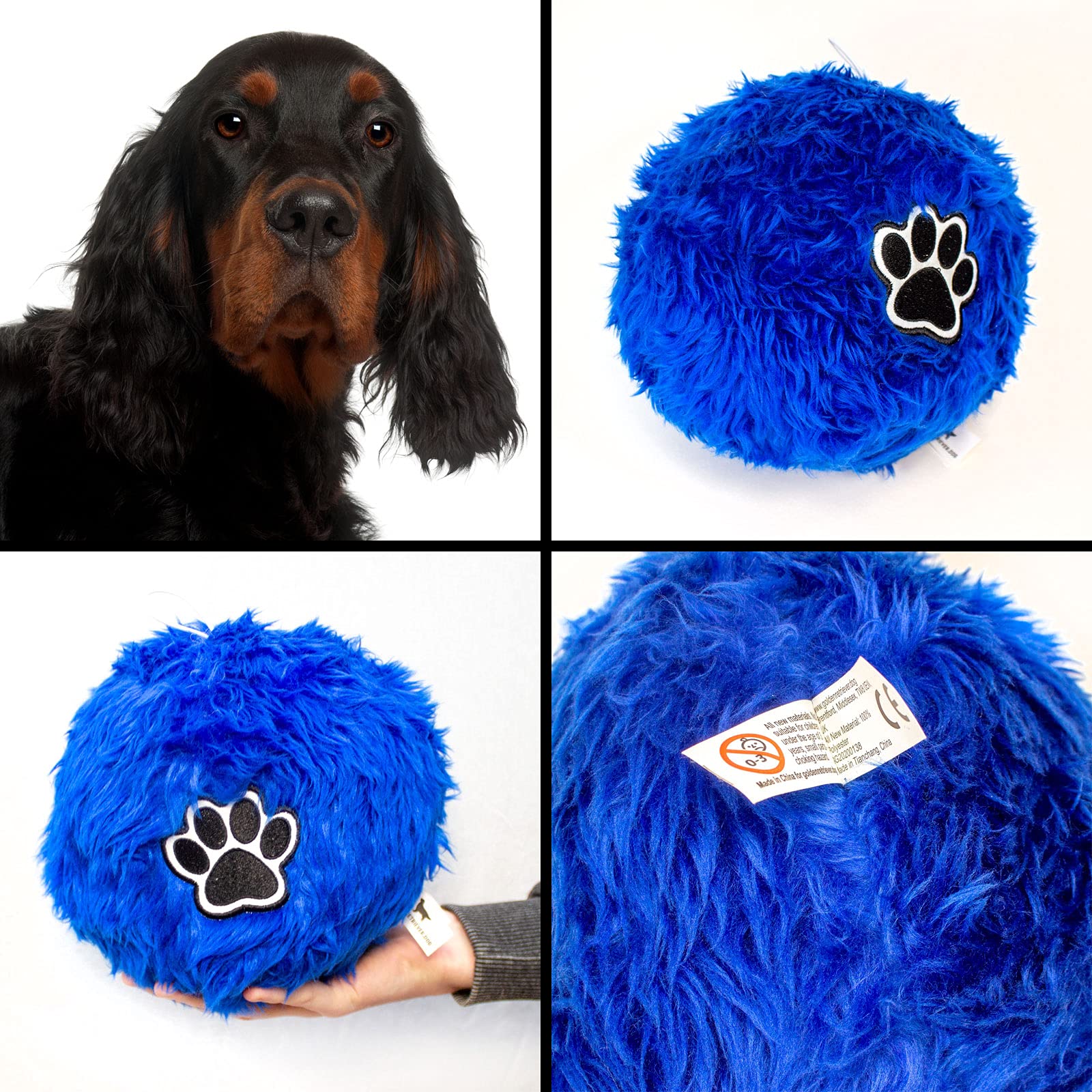 Soft Fluffy Dog Ball For GORDON SETTER - Large Size Ball