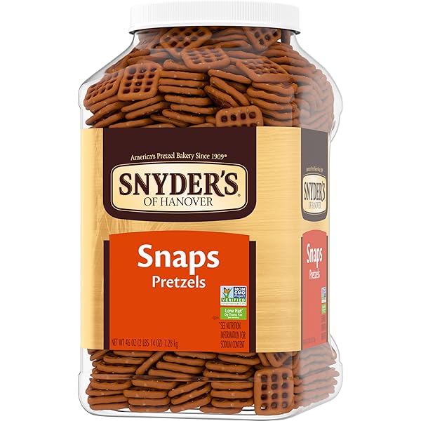 SNYDER’S OF HANOVER PRETZEL SNAPS, 46 OZ CANISTER
