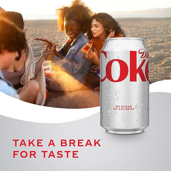 DIET COKE SODA SOFT DRINK FRIDGE PACK CANS, 12 FL OZ, 12 PACK