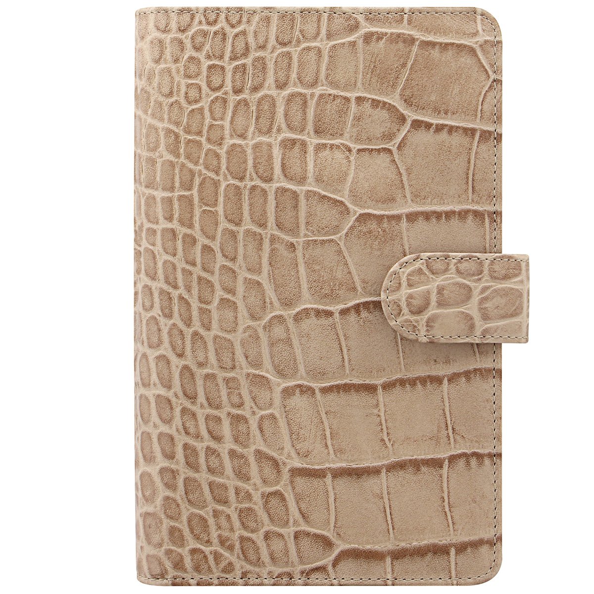 Filofax Personal Compact Classic Croc Organiser - Fawn
